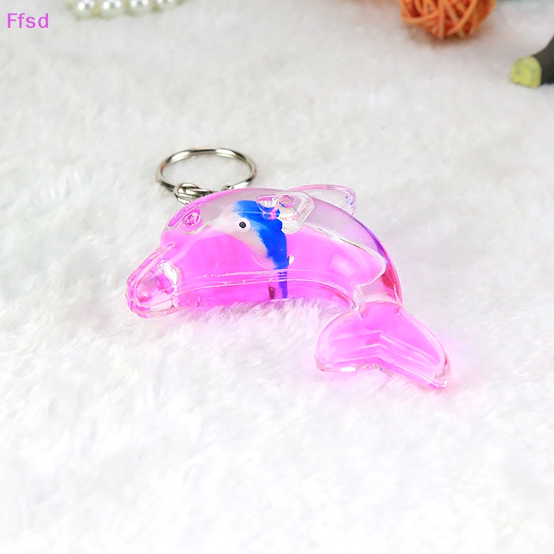 {Ffsd} Móc Khóa Acrylic Họa Tiết Cá Heo Lọc Dầu Chống Rò Rỉ Sáng Tạo * Giảm Giá Hot