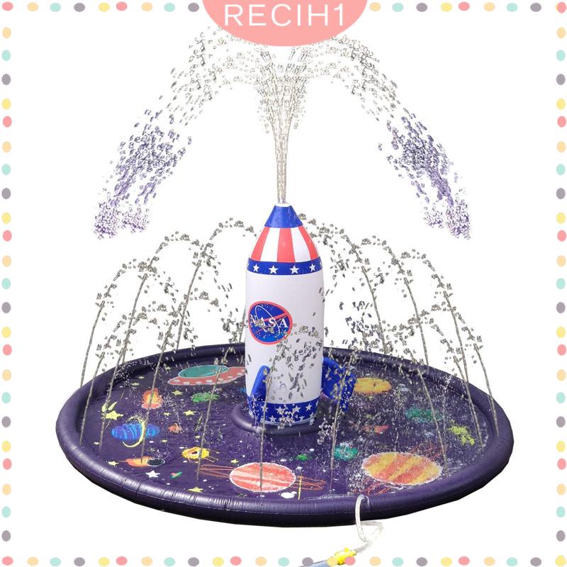 Thảm Phun Nước Bơm Hơi Hình Tròn Vui Nhộn Dành Cho Trẻ Em Chơi Ngoài Trời Vào Mùa Hè