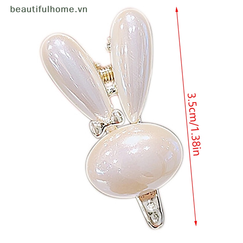 1 Kẹp Tóc Hình Thỏ Đính Ngọc Trai Thời Trang Cho Nữ