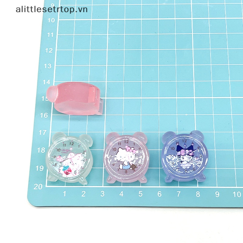 Set 2 Đồng Hồ Báo Thức Mini Họa Tiết Hoạt Hình Dạ Quang Trang Trí Xe Hơi