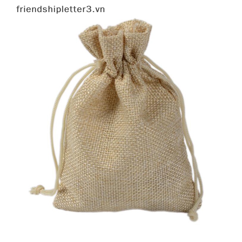 / / Mới / / 10 Túi Dây Rút Bằng Vải Bố Đựng Trang Sức Dành Cho Tiệc Cưới