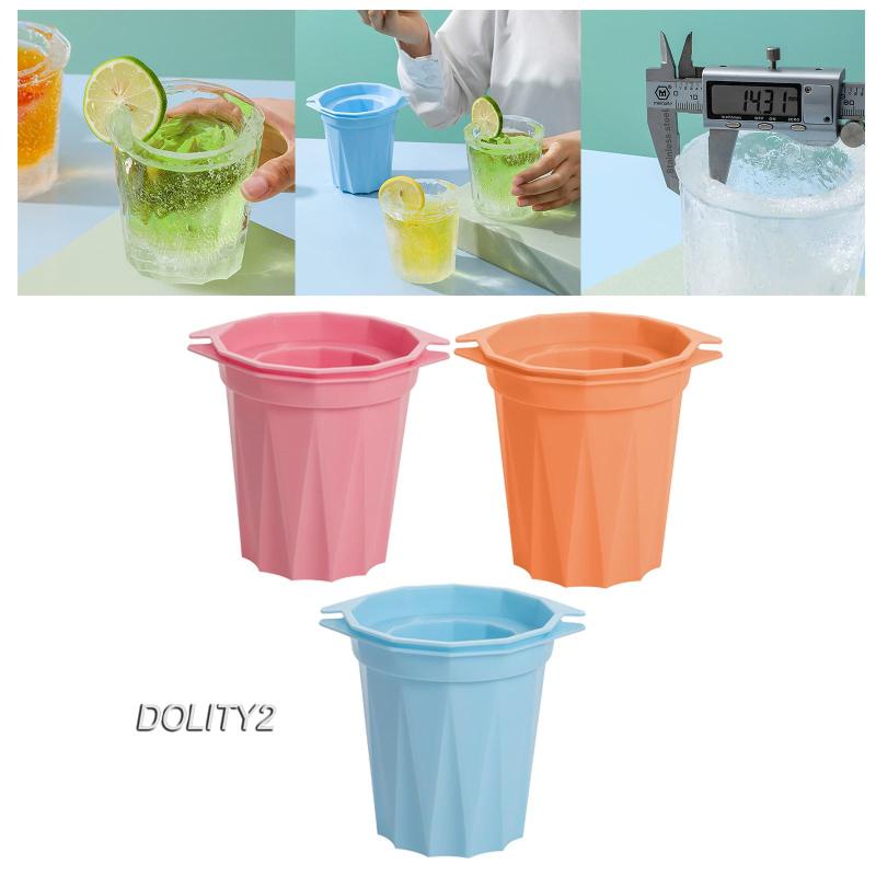 Khay Silicone Làm Đá Viên Hình Trụ 2 Ngăn Tiện Dụng Mang Theo Du Lịch Cắm Trại