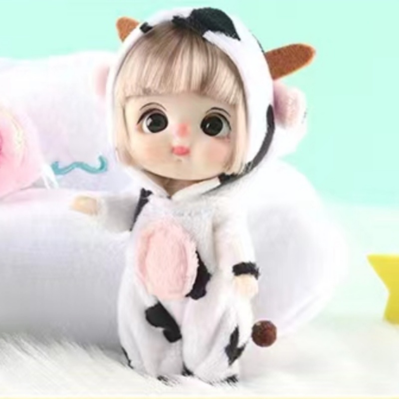 Búp Bê 13CM OB11 Mắt 3D Có Khớp Cử Động Dễ Thương Làm Quà Tặng Cho Bé Gái