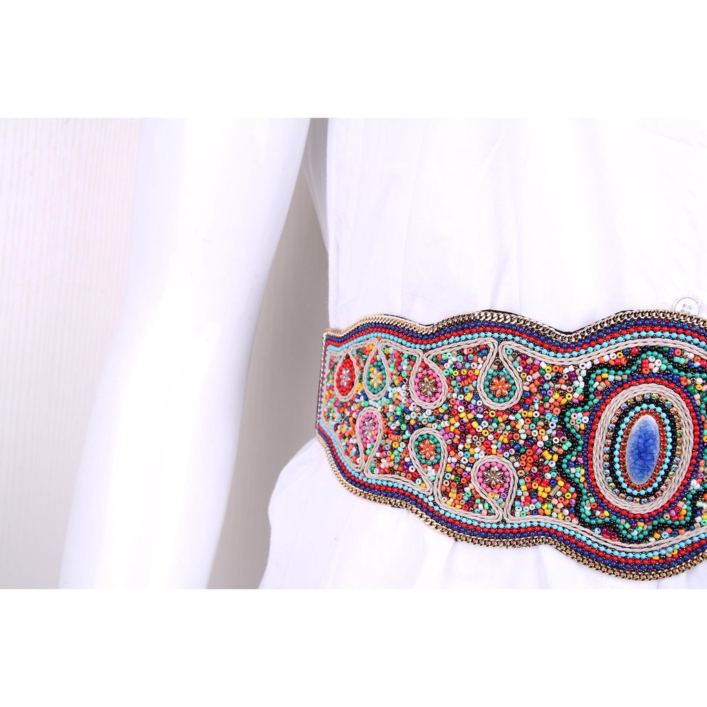 Vòng Đeo Tay Co Giãn Xâu Hạt Phong Cách Dân Tộc Bohemian Tinh Khiết Nhiều Màu Sắc Thanh Lịch Cho Nữ