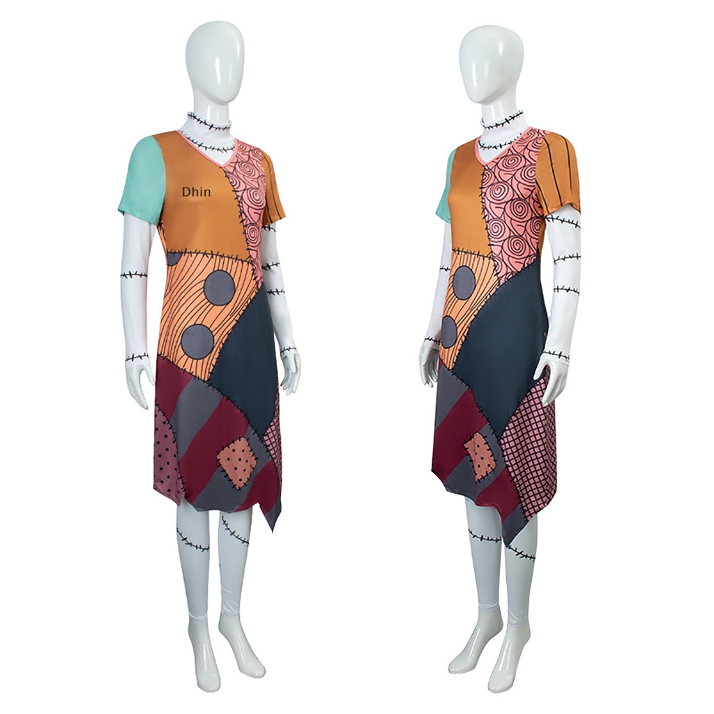 Bộ Đồ Hóa Trang Nhân Vật Sally Skellington Trong Phim The Nightmare Before Christmas Túi Đựng Đồ Dùng Cao Cấp Tiện Dụng