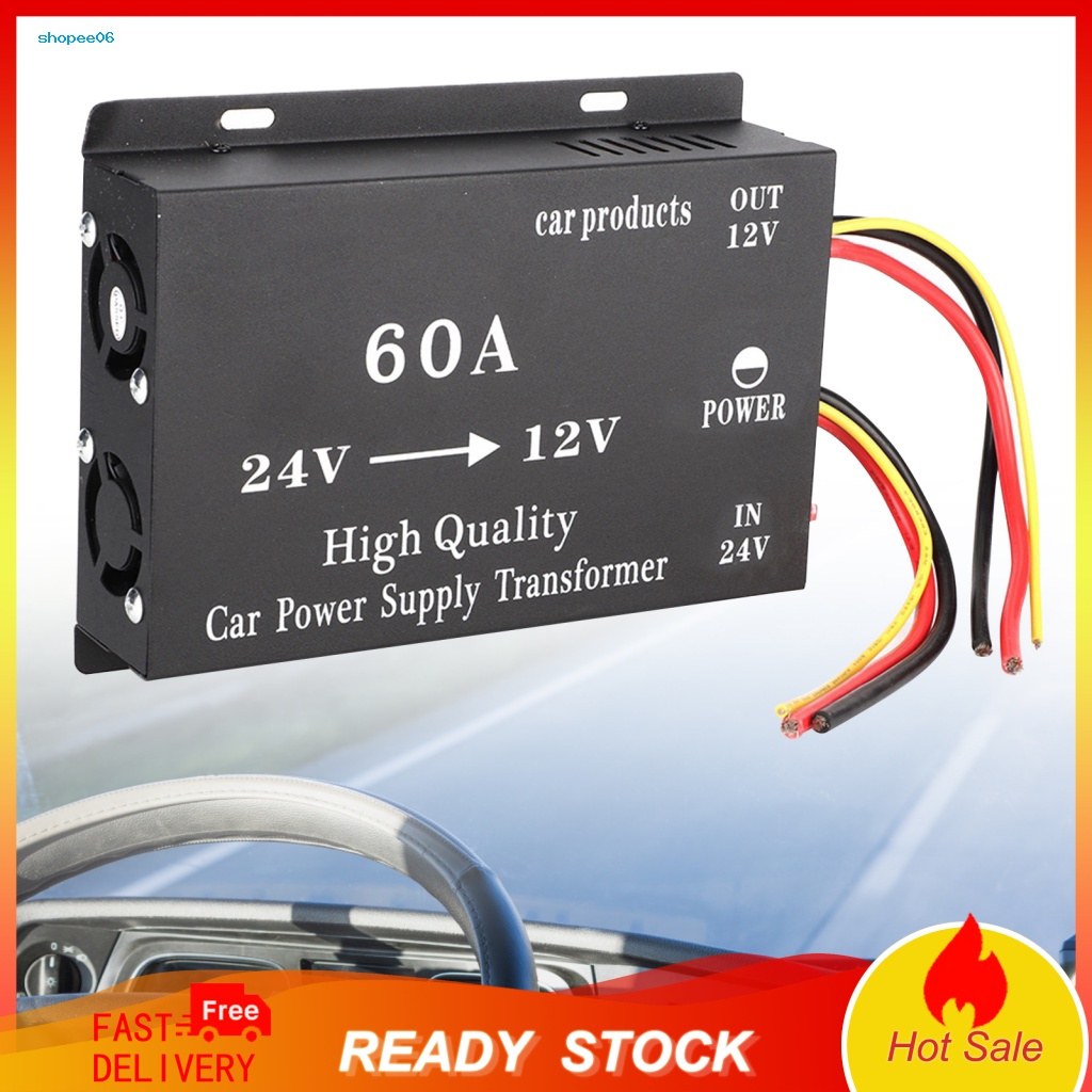 Bộ Chuyển Đổi Nguồn Điện 24V Sang 12V Màu Đen Siêu Bền Tiện Dụng Cho Xe Tải