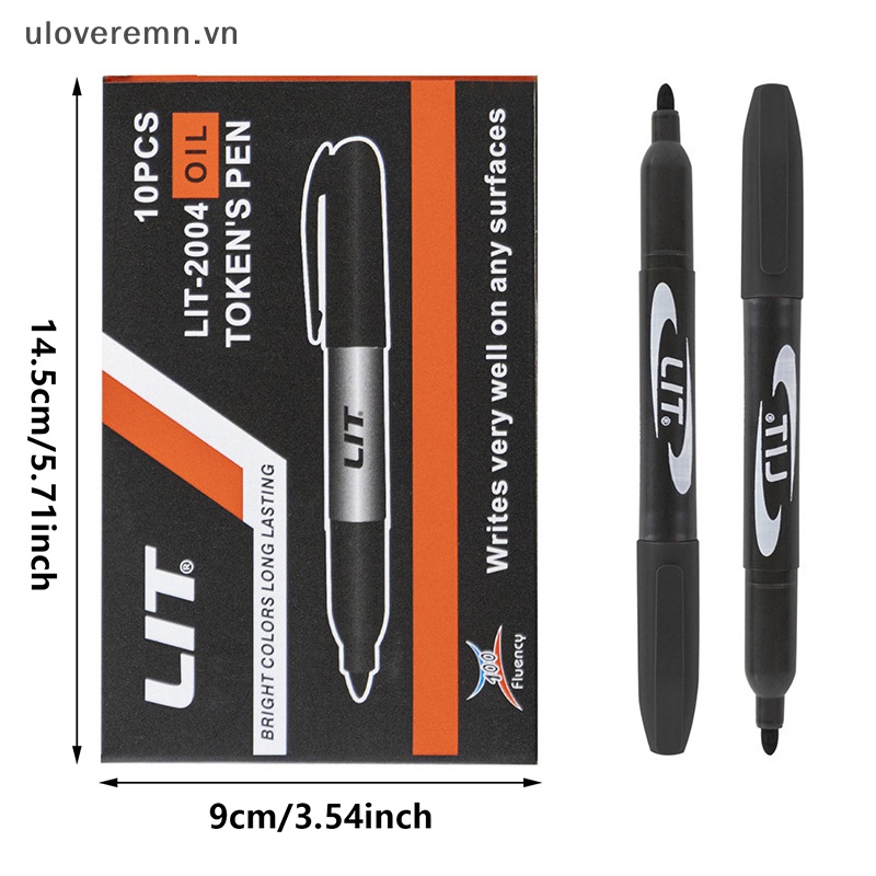 Set 10 Bút Lông Đánh Dấu Màu Đỏ / Xanh Dương / Đen Dành Cho Học Sinh