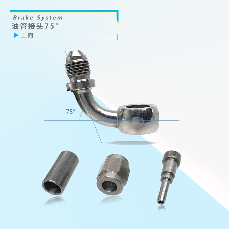 Đầu Ống Dẫn Dầu Phanh 0 / 28 / 75 Độ M10 Bằng Inox Chuyên Dụng Cho Xe Mô Tô