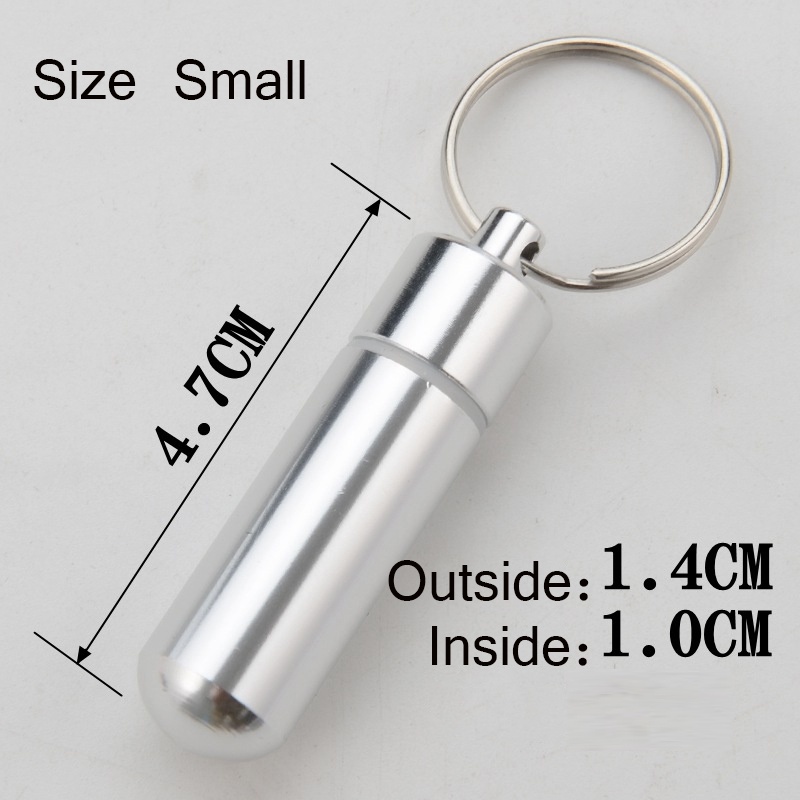 Hộp Đựng Thuốc Bằng Nhôm Chống Nước Có Móc Khóa Tiện Dụng Khi Đi Du Lịch