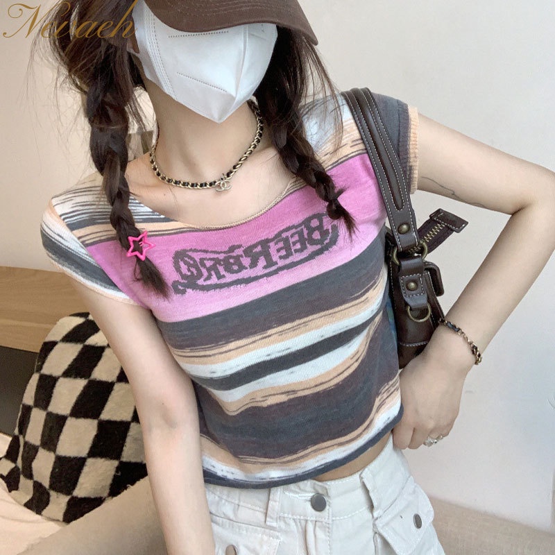 Áo Dây Rút Dáng Ôm In Chữ Phong Cách Hàn Quốc 2023 Cho Nữ