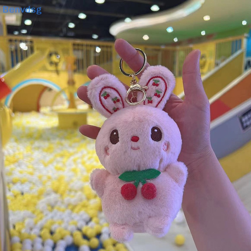 1 Móc Khóa Thỏ Nhồi Bông Màu Kẹo Ngọt Dễ Thương