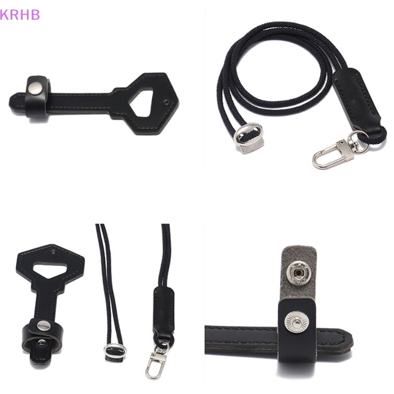 Hộp Đựng Mắt Kính Hình Chìa Khóa KRHB Bằng Da Có Dây Đeo Cổ Mới