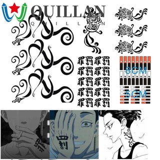 Hình xăm dán tạm thời chống thấm nước họa tiết nhân vật Manjiroken Ryuguji trong phim Tokyo Revengers đẹp mắt