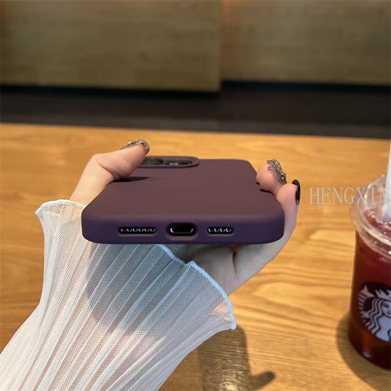 Liquid silicone with logo suitable for 15 PROMAX phone case 14 professional deep purple 11 shockproof 12 soft case 13 PROMAX full protective case