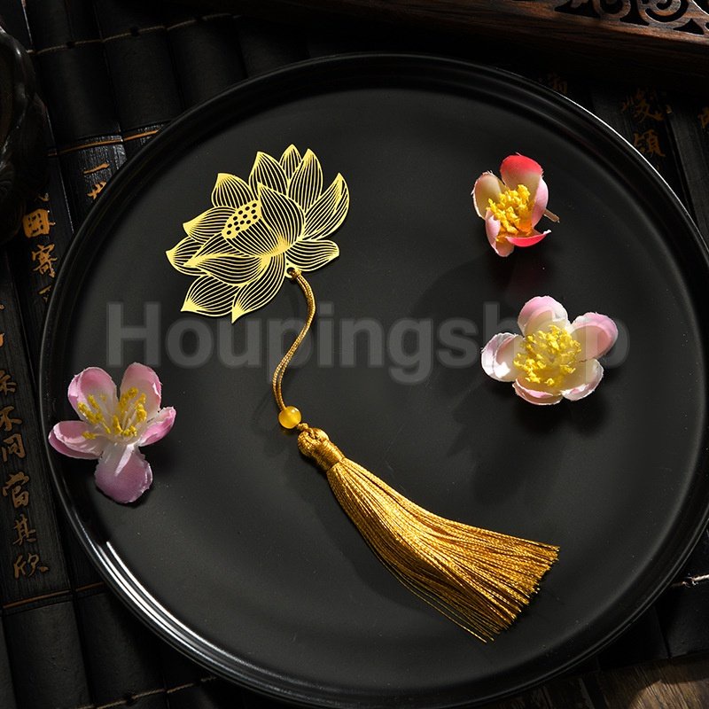 Bookmark Kim Loại Hình Lá Phong Cách Trung Hoa