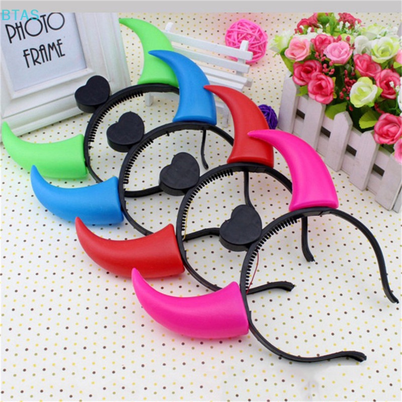 Đèn LED Phát Sáng Nhiều Màu Sắc Hình Sừng Quỷ Dùng Trang Trí Tiệc Halloween