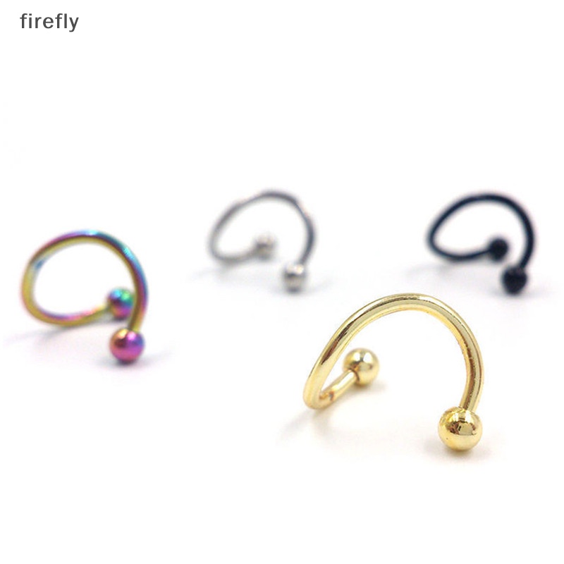 Khuyên Mũi / Môi / Tai Dạng Xoắn Ốc Bằng Thép Không Gỉ Phong Cách Punk