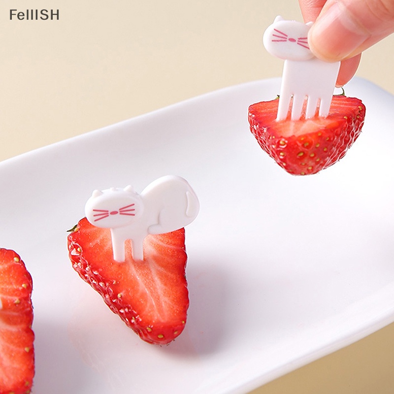 Set 6 Nĩa Ăn Trái Cây Hình Động Vật Mini Dùng Trang Trí 439br