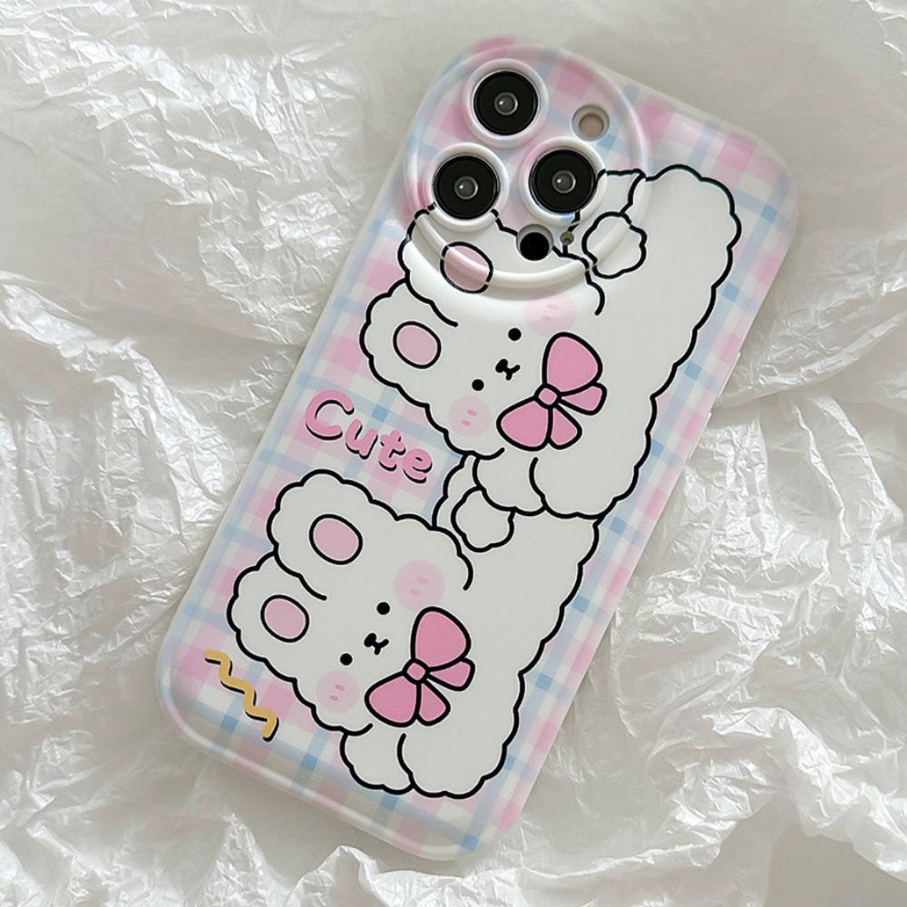 Ốp Điện Thoại TPU Dẻo Họa Tiết Hoạt Hình Chú Thỏ Có Túi Khí Chống Sốc Cho IPhone 11 IPhone 14 13 12 Pro Max