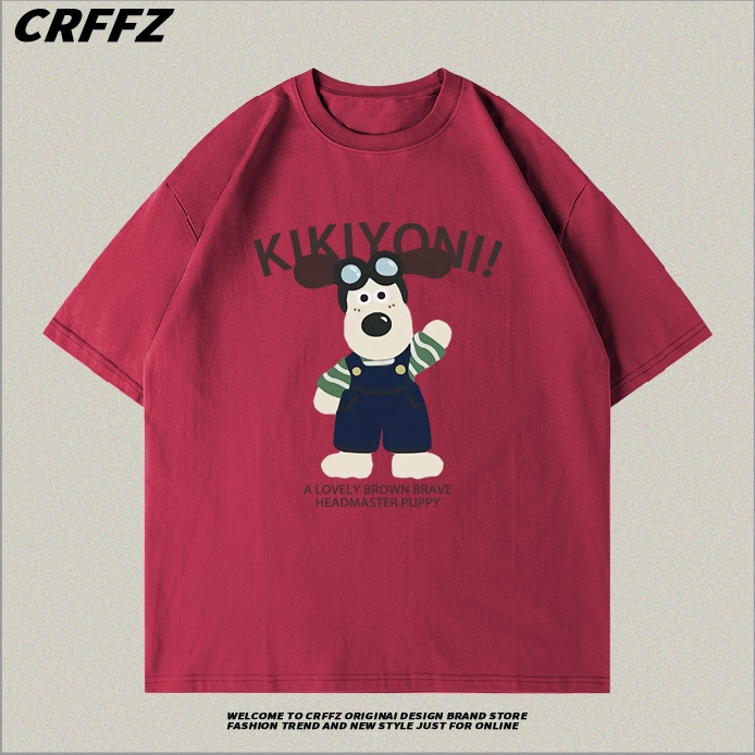 Áo Thun 100% Cotton Tay Ngắn In Họa Tiết Hoạt Hình Phong Cách Hàn Quốc Cho Nữ