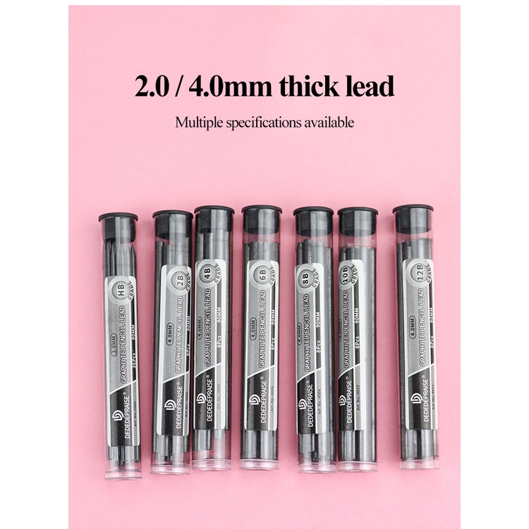 Bút Chì Bấm Thay Thế Ngòi Than 2.0mm / 4.0mm HB / 2B / 4B / 6B / 8B / 10B / 12B