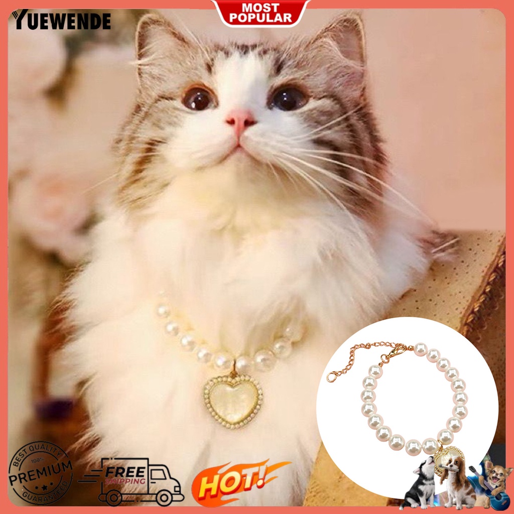 Vòng Cổ YQ.E Bề Mặt Mịn Màng Chống Phai Màu Có Thể Điều Chỉnh Trang Trí Cho Thú Cưng