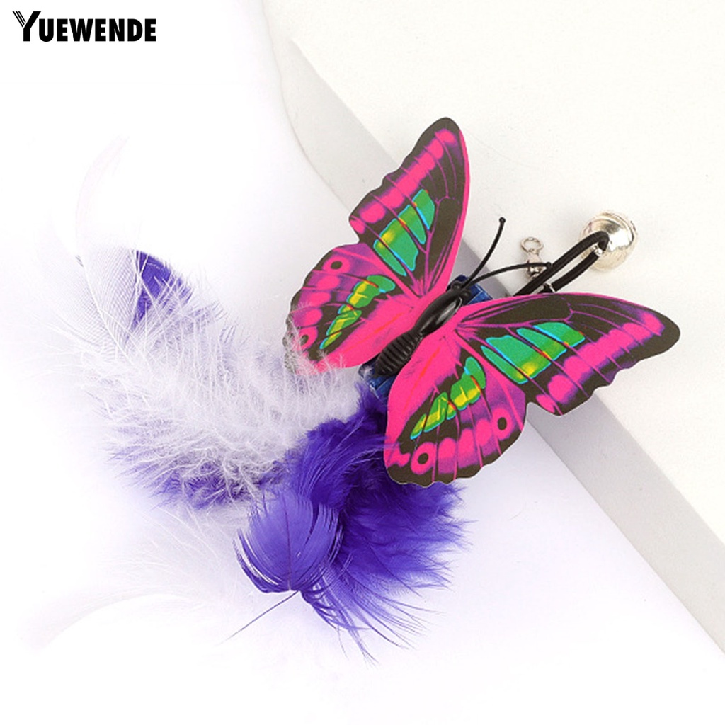 Đồ Chơi Tương Tác Giải Tỏa Căng Thẳng Hình Bướm Gắn Lông Vũ Cho Mèo Cưng