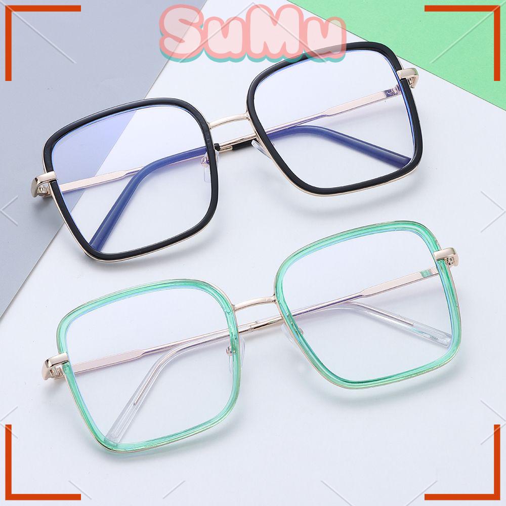 Mắt Kính Gọng Tròn Trong Suốt Chống Bức Xạ Phong Cách Vintage