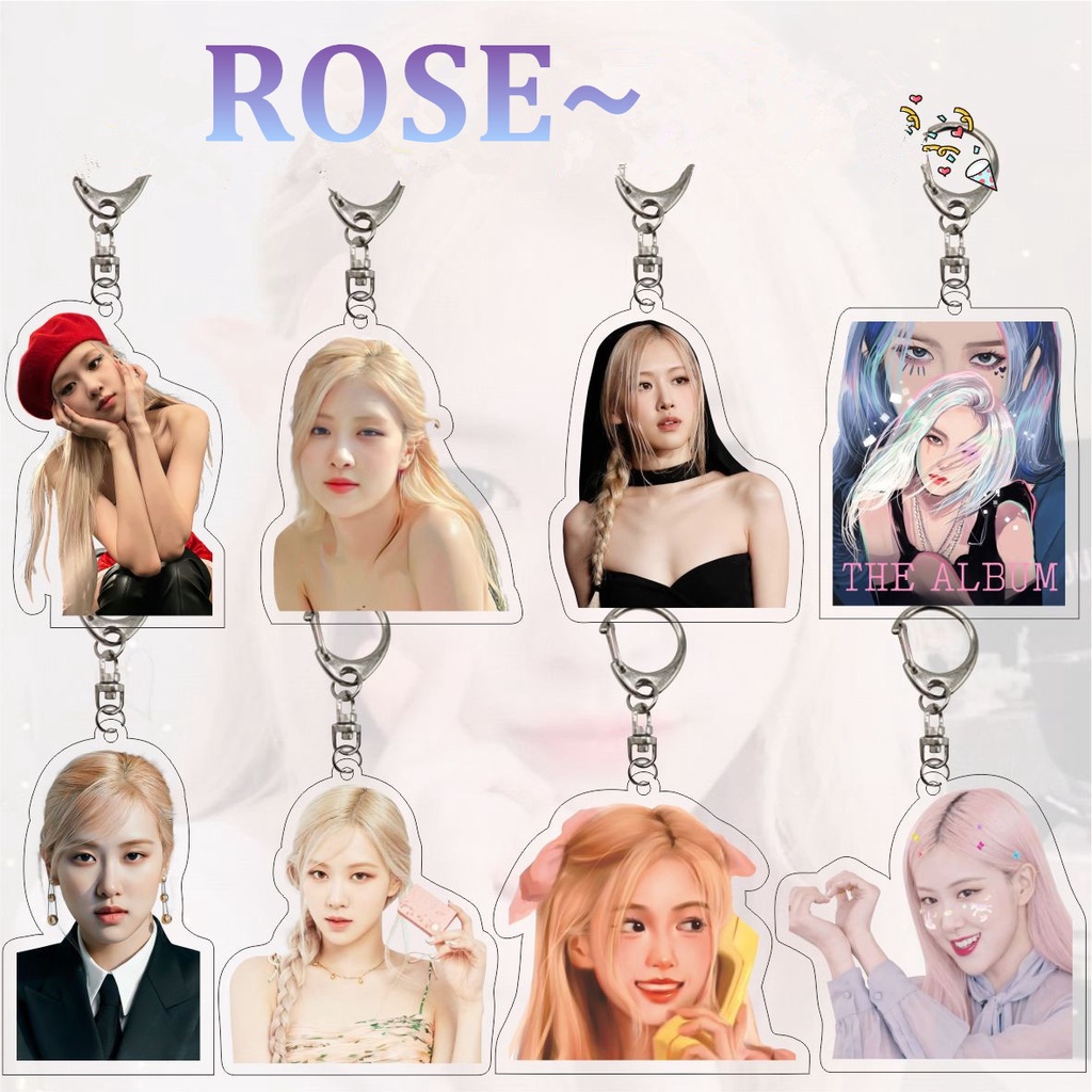 1 ROSE BP Acrylic Móc Chìa Khóa BP Park Chaeyoung Móc Khóa Treo Trên Bán JY