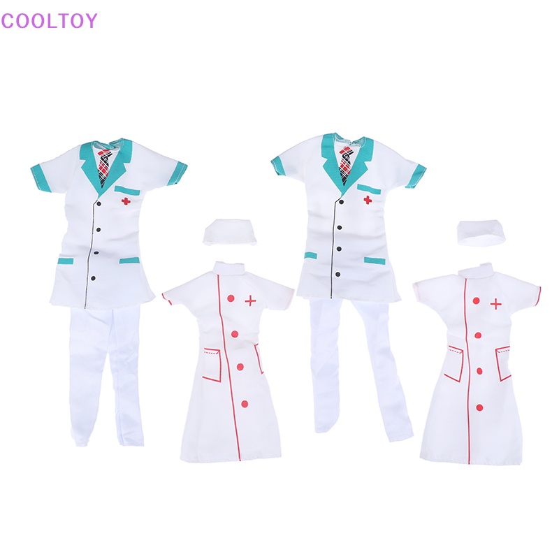 Set 2 Bộ Đồ Hóa Trang Bác Sĩ / Y Tá Cho Nhà Búp Bê
