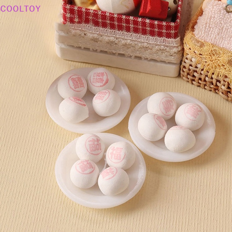 Cooltoy 1 Bộ Bánh Bao Hấp Mini Tỉ Lệ 1: 12 Phong Cách Trung Hoa Trang Trí Nhà Búp Bê