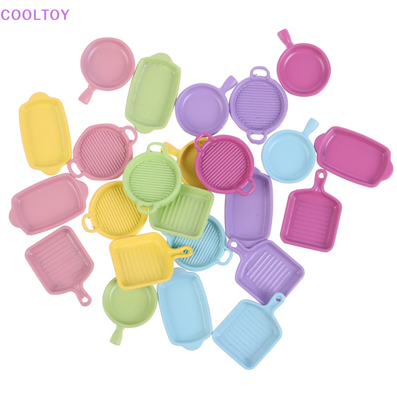 Set 4 Đĩa Mini Tỉ Lệ 1 / 12 Dùng Để Trang Trí Nhà Búp Bê