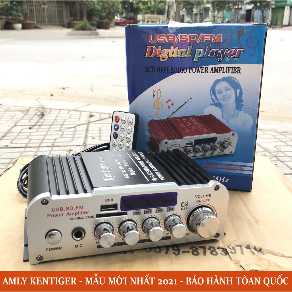 Amly Mini Karaoke, Amply Kentiger HY 803 Có Bluetooth 12V-220V Chơi Nhạc Âm Thanh Cực Đỉnh -Bảo Hành 1 Đổi 1