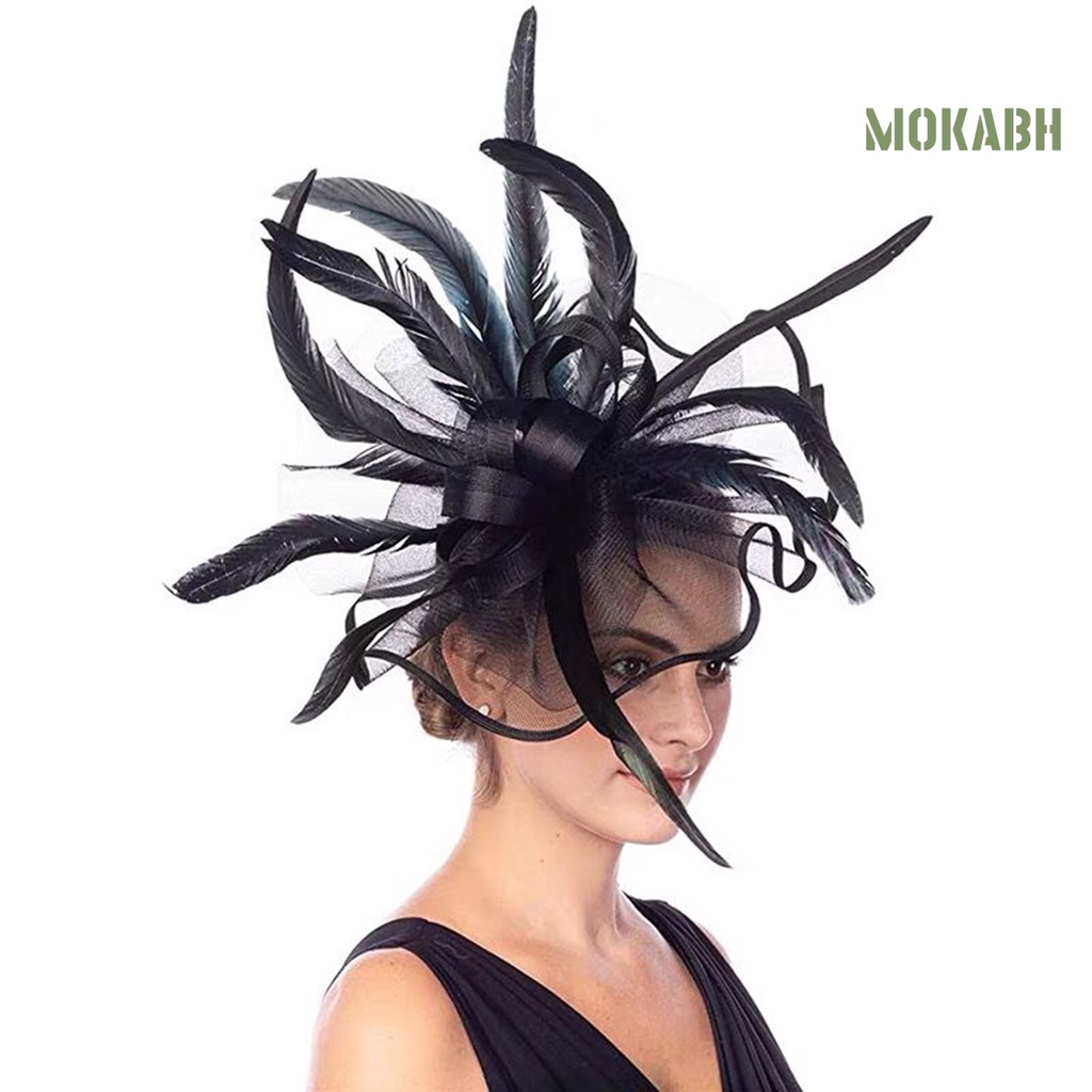 Mũ Lưới Thắt Nơ Trang Trí Tóc Màu Trơn Thanh Lịch