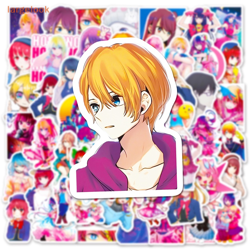 Bộ 50 Miếng Dán Hoạt Hình Oshi no Ko Trang Trí Laptop / Xe Hơi / Ván Trượt / Xe Đạp
