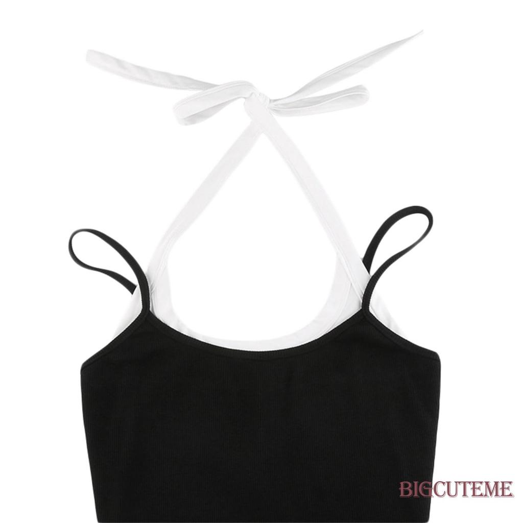 Bộ Áo Liền Quần Sát Nách Màu Đen Thời Trang Mùa Hè Cho Nữ