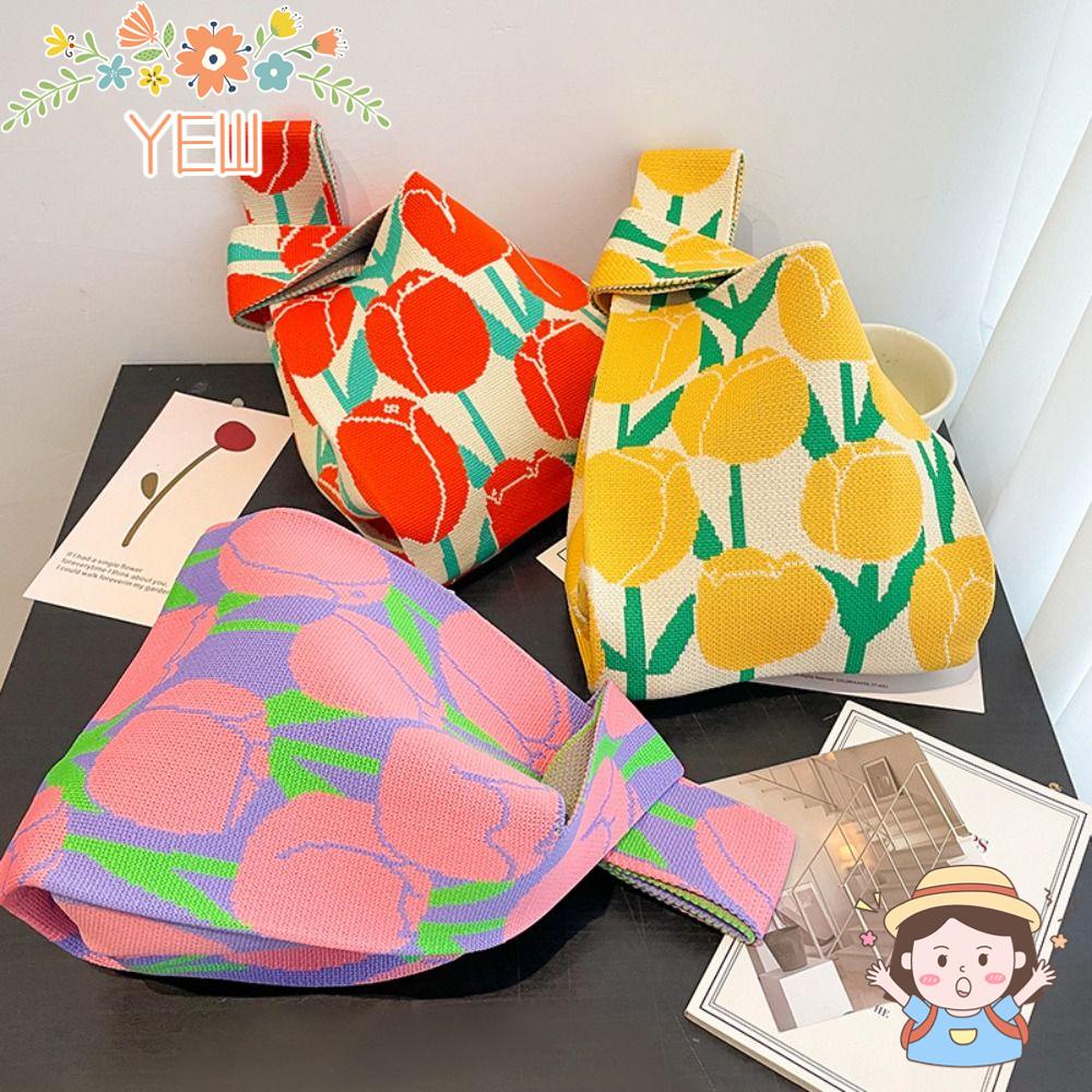 Túi Mua Sắm Bằng Len Dệt Kim Có Thể Tái Sử Dụng Kèm Dây