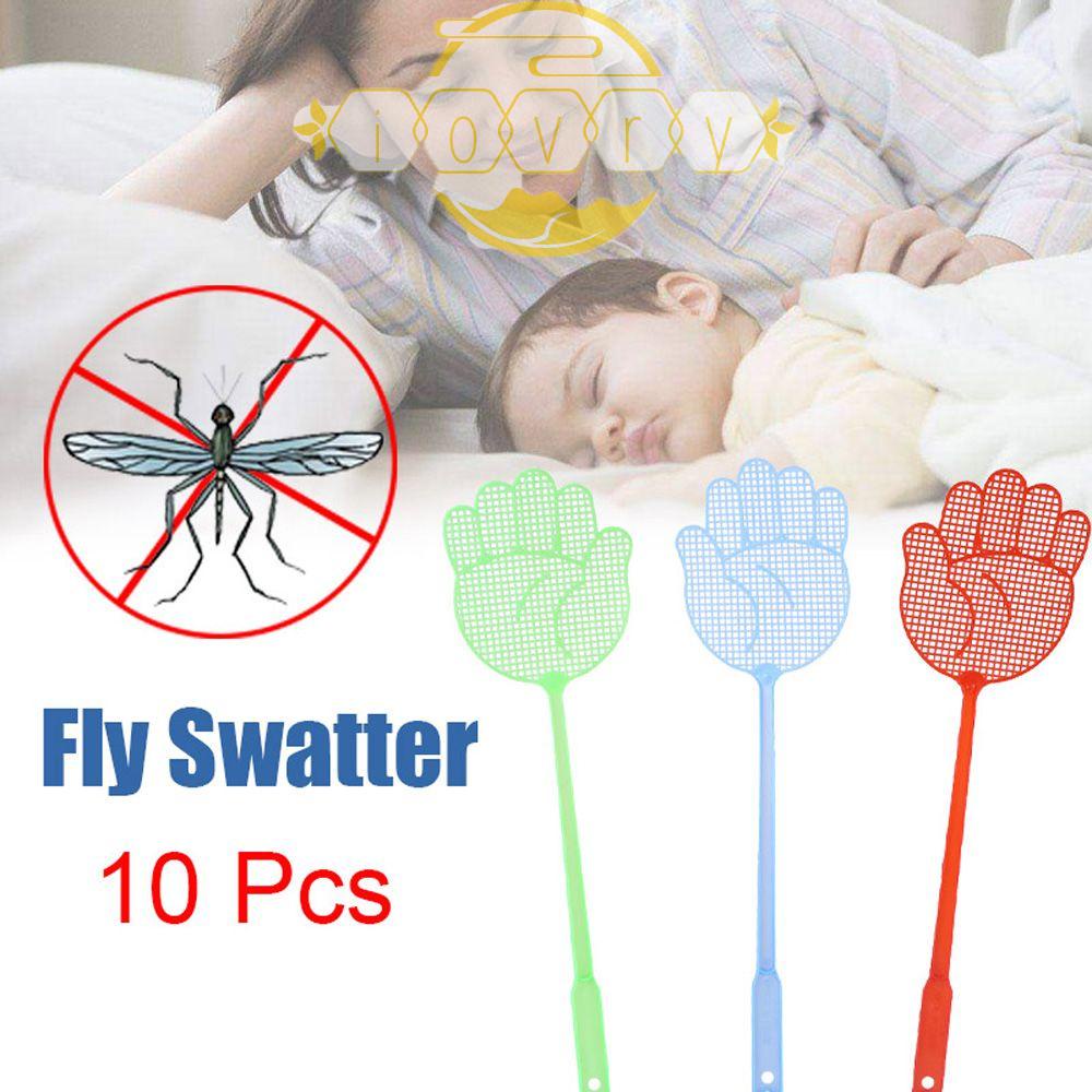 Bộ 10 Vợt Đập Ruồi Màu Sắc Ngẫu Nhiên Trọng Lượng Nhẹ Tiện Dụng