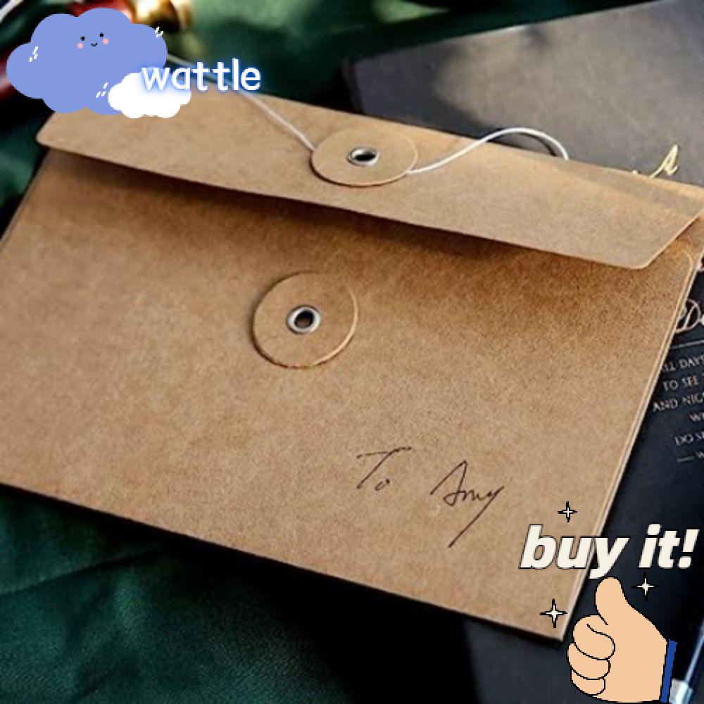 WATTLE 10 Bưu Thiếp Giấy Màu Nâu Phong Cách Vintage