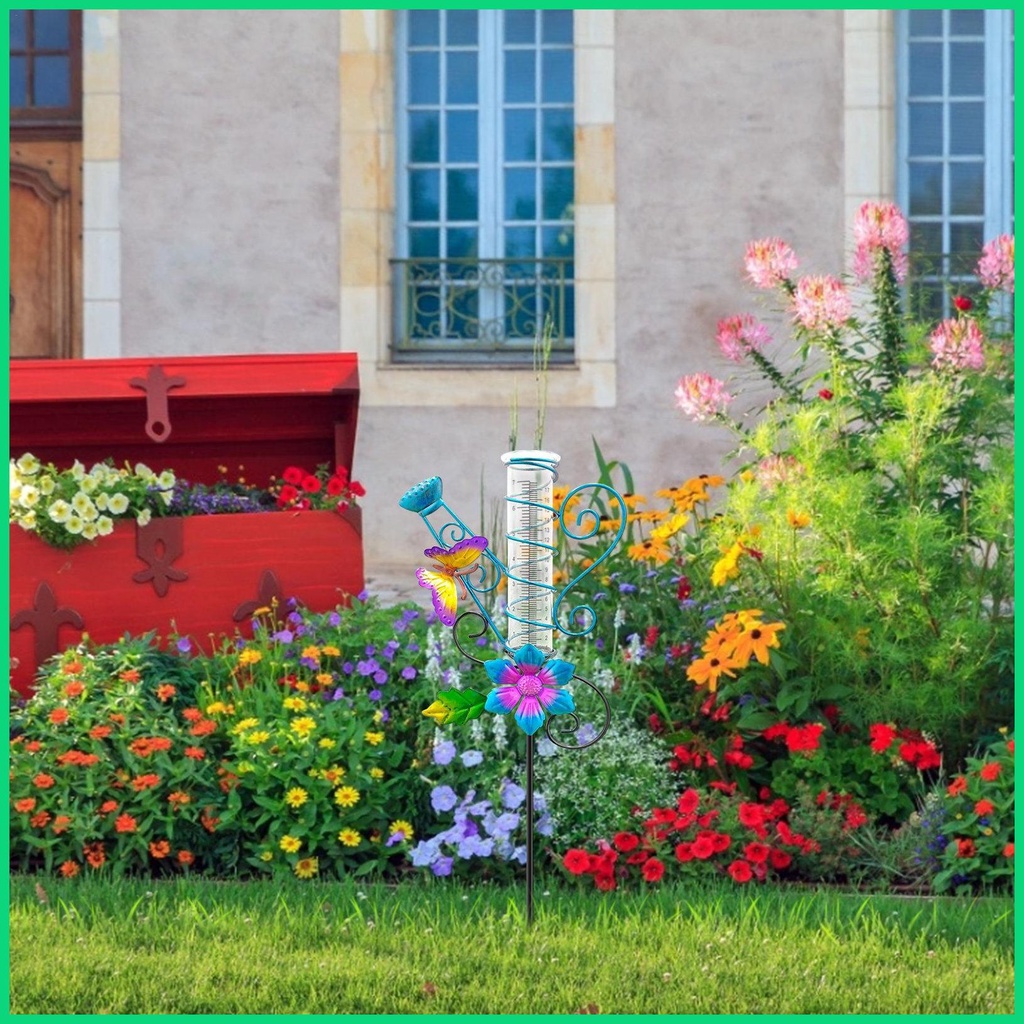 Đồng Hồ Đo Lượng Mưa Ngoài Trời Hình Dạng Đẹp Với Cọc Chống Rỉ Sét Chống Thấm Nước Mưa Rơi Vỡ Để Trang Trí Jwvn