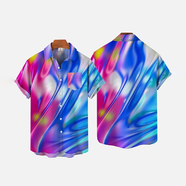 Áo Sơ Mi Nam Ngắn Tay In Họa Tiết 3D Phong Cách Hawaii Thời Trang Mùa Hè 2023