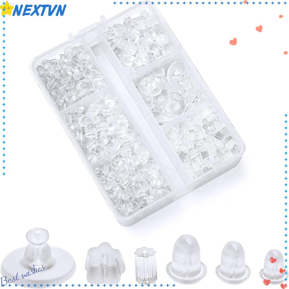 Nút Chặn Bông Tai Bằng Silicon Mềm Trong Suốt DIY