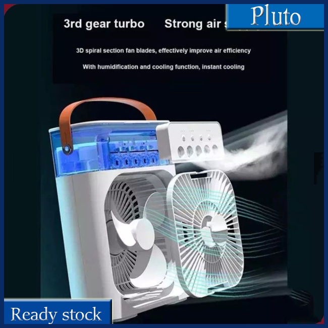 Quạt Điều Hòa Không Khí Di Động 6 Inch Với 3 Tốc Độ 5 7 Màu Có Đèn