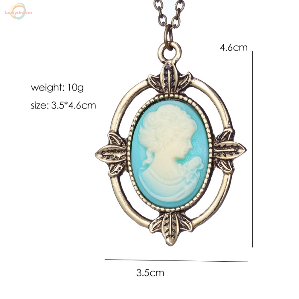 Vòng cổ Katherine Pierce Cameo Bằng Đồng Thiết Kế Cổ Điển