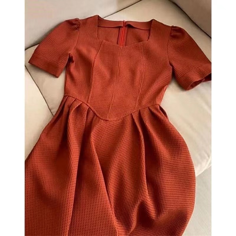 Sugemiusi Đầm Dài Cổ Vuông Sang Trọng Phong Cách Chanel Mùa Hè Cao Cấp Cho Nữ