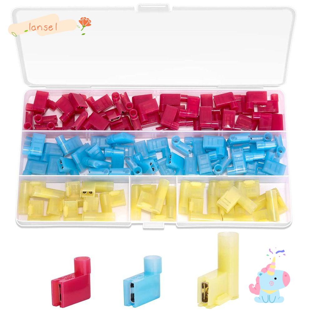 Set 100 Đầu Nối Dây Điện Hình Lá Cờ 22-18 18-14 12-10 Chuyên Dụng