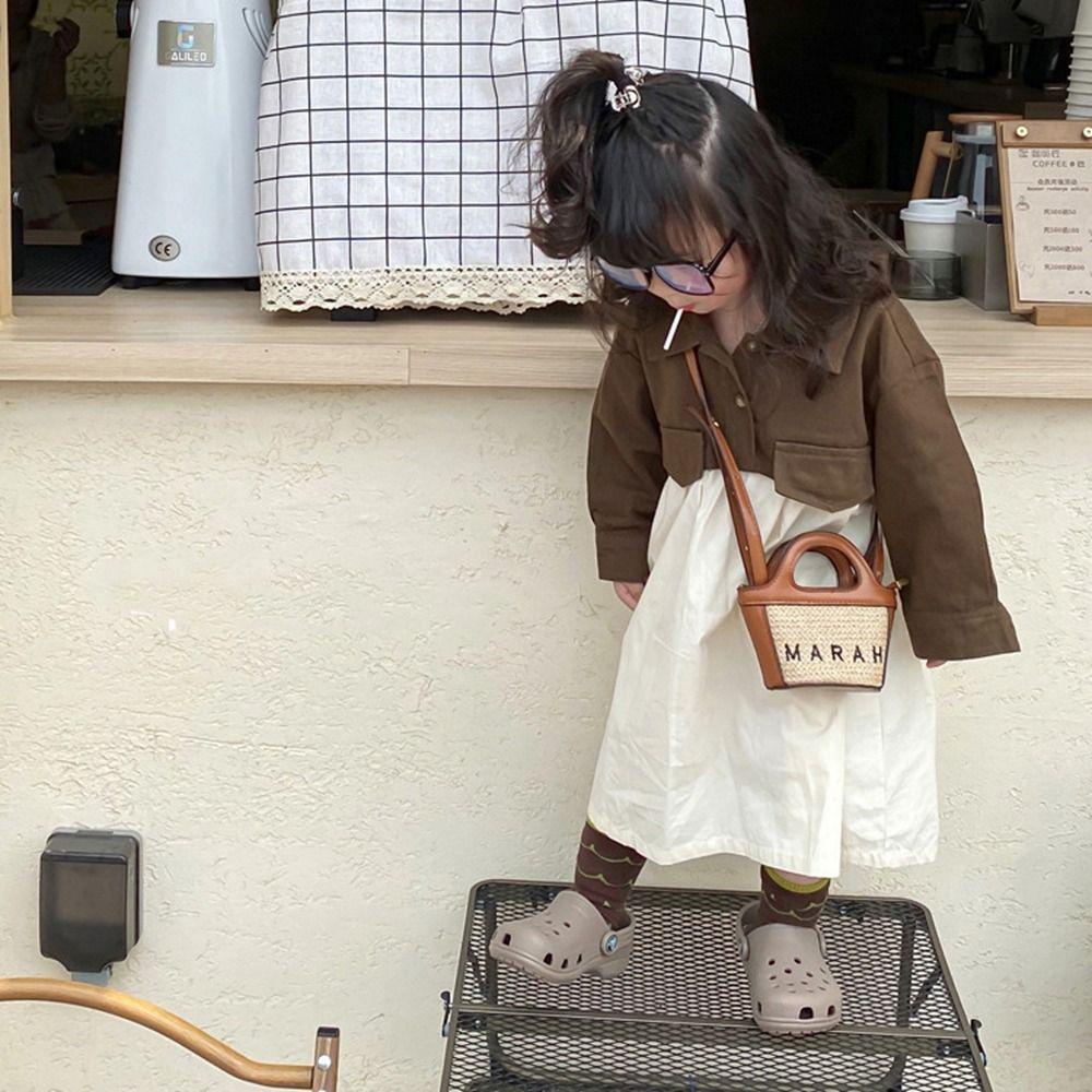 Dwayne Túi cói Da pu mini Thêu Chữ handmade Thời Trang Cho Nữ