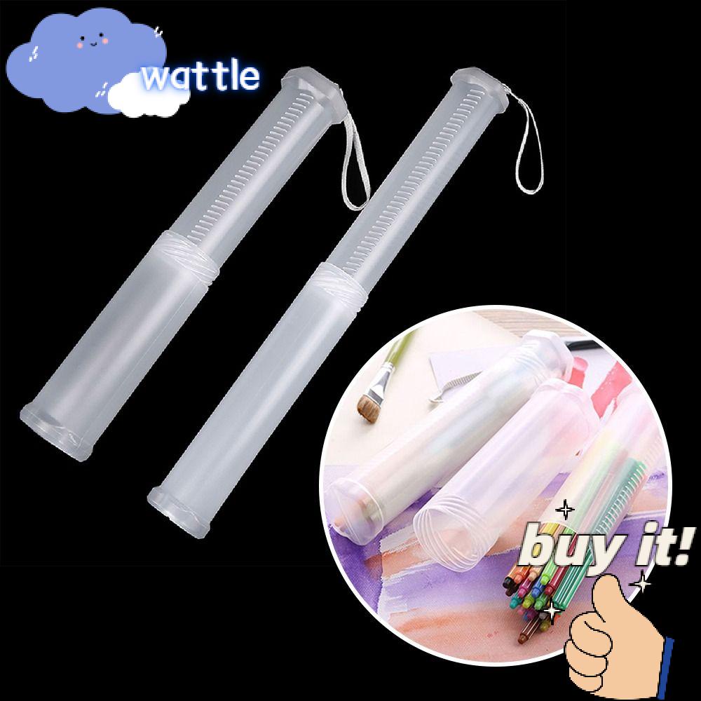 Bộ 2 Hộp Đựng Bút Trong Suốt Có Thể Thu Gọn Tiện Dụng Cho Trường Học / Văn Phòng