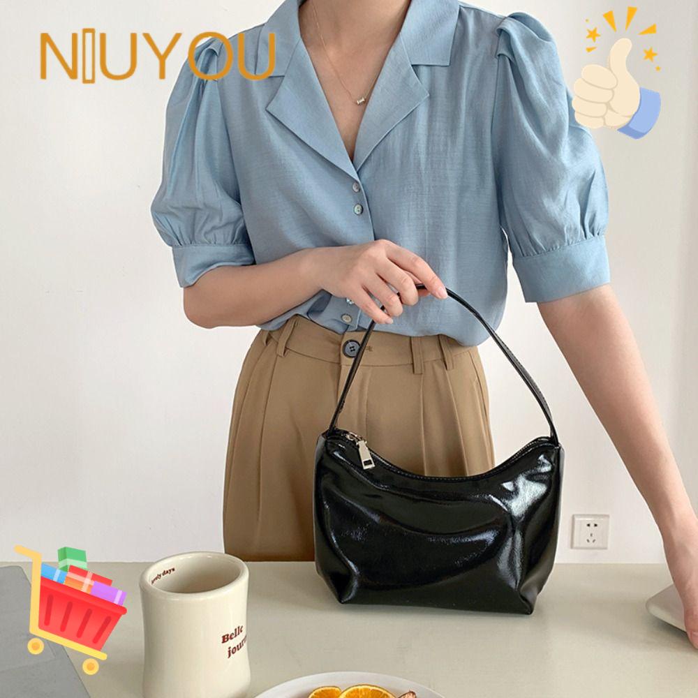 Túi Đeo Vai / Kẹp Nách Màu Trơn Phong Cách Vintage Thời Trang Cho Nữ