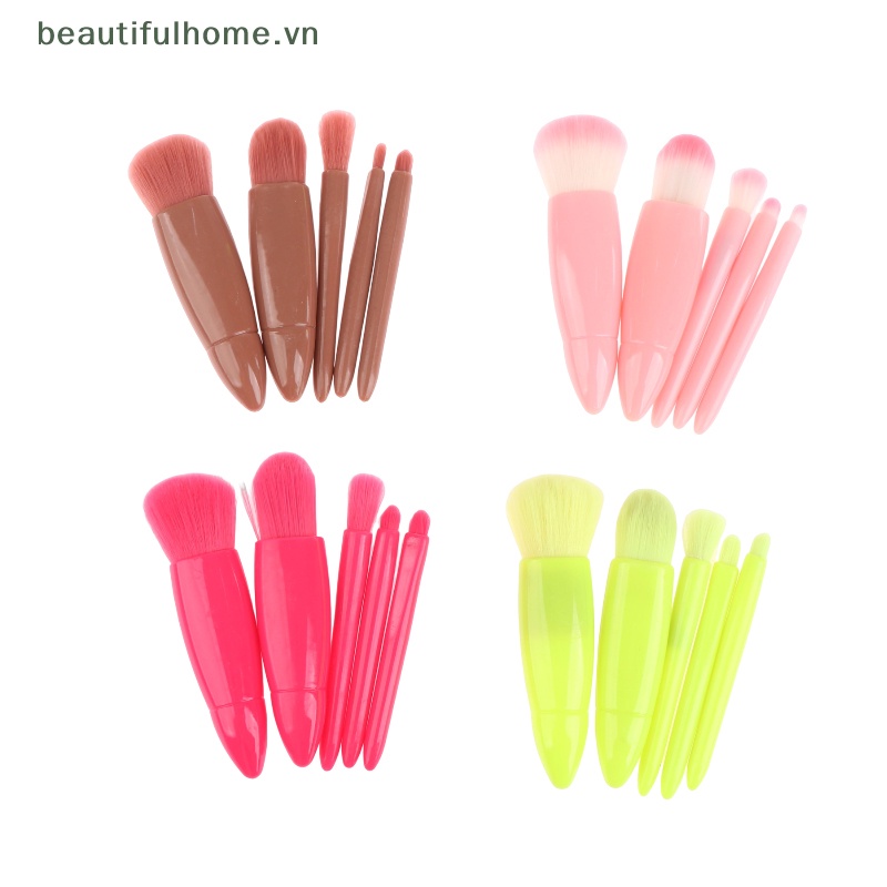 Set 5 Cọ Trang Điểm Mini Đa Năng Tiện Dụng